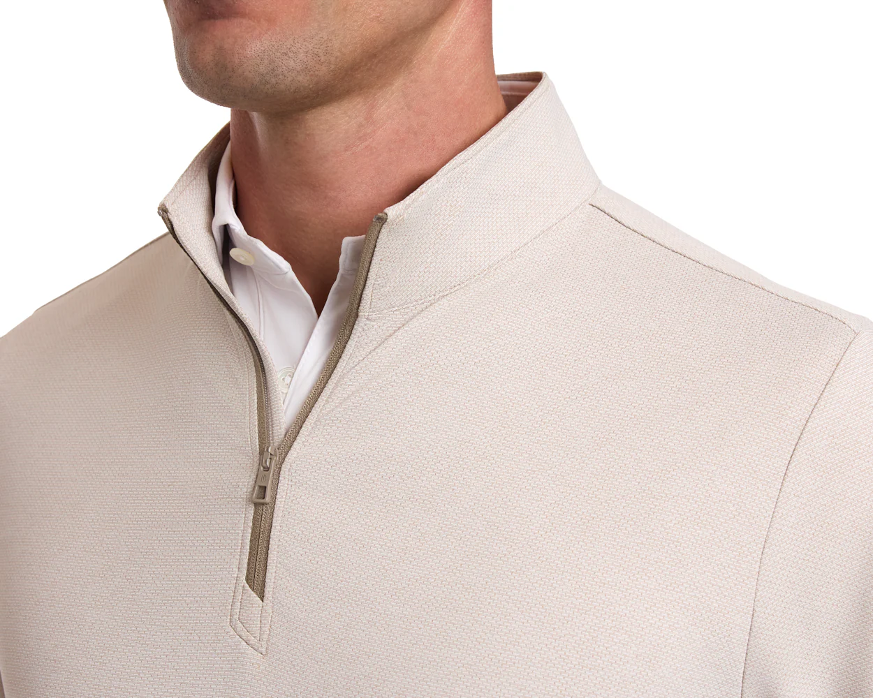The Bell Quarter-Zip: Heathered Dune - Image 5