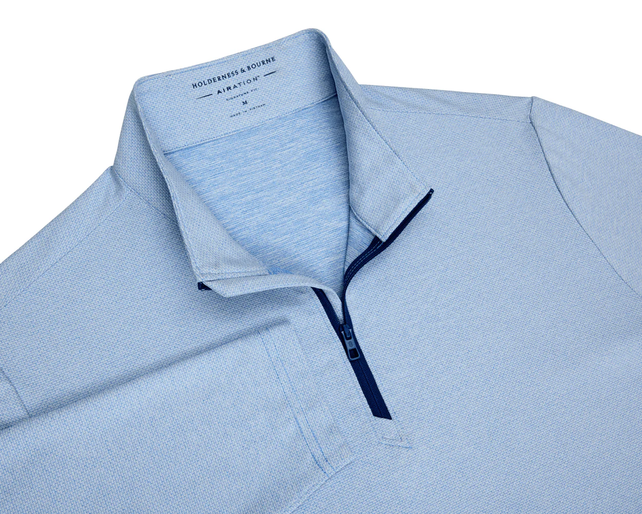 The Bell Quarter-Zip: Heathered Vista Blue