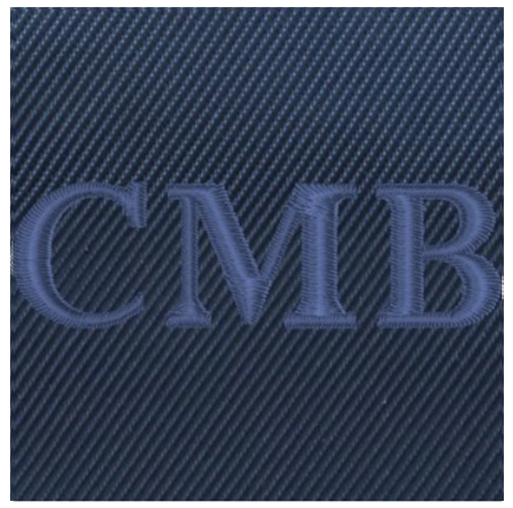 The Broughton Backpack: Navy Ballistic - Navy Embroidery - Image 7