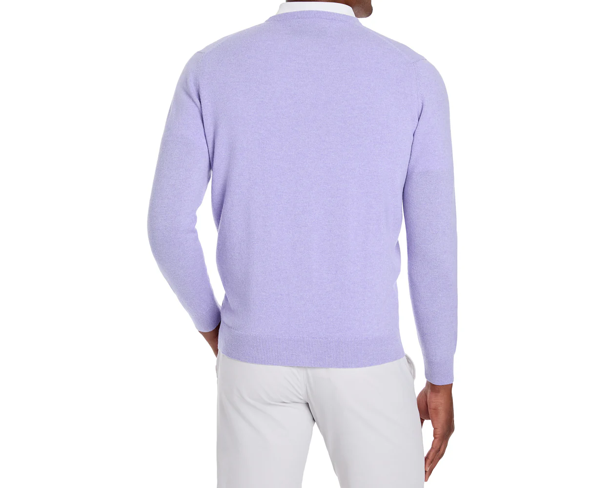 The Buckley Crewneck Sweater: Heathered Lavender - Image 4