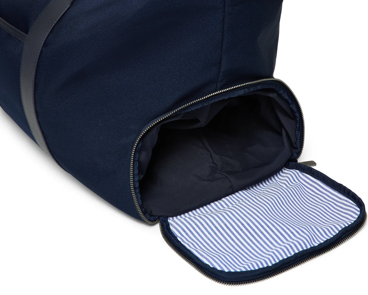 The Byers Duffel Bag: Navy Ballistic - White Embroidery - Image 3