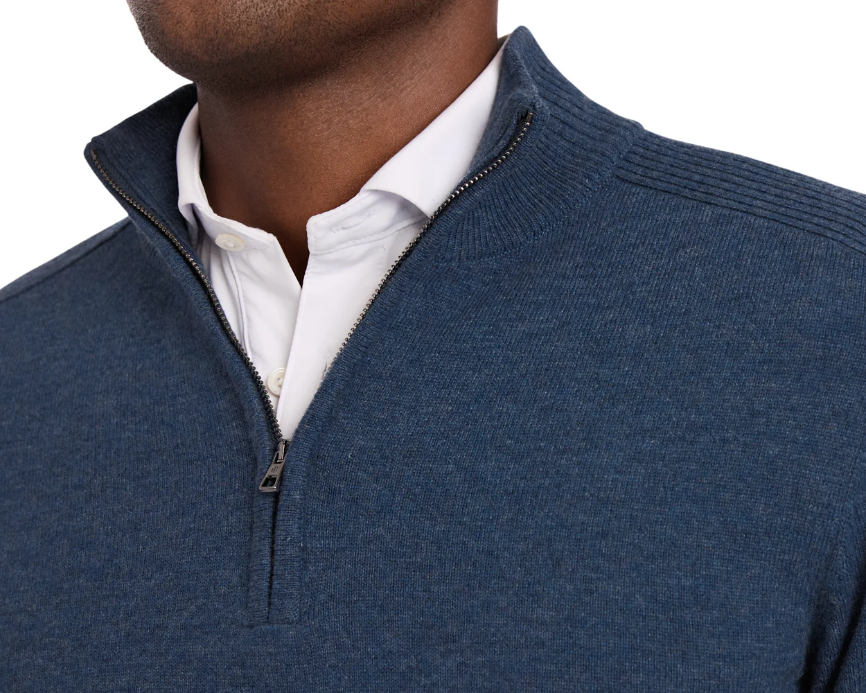 The Cunningham Quarter-Zip Sweater: Heathered Andover - Image 5