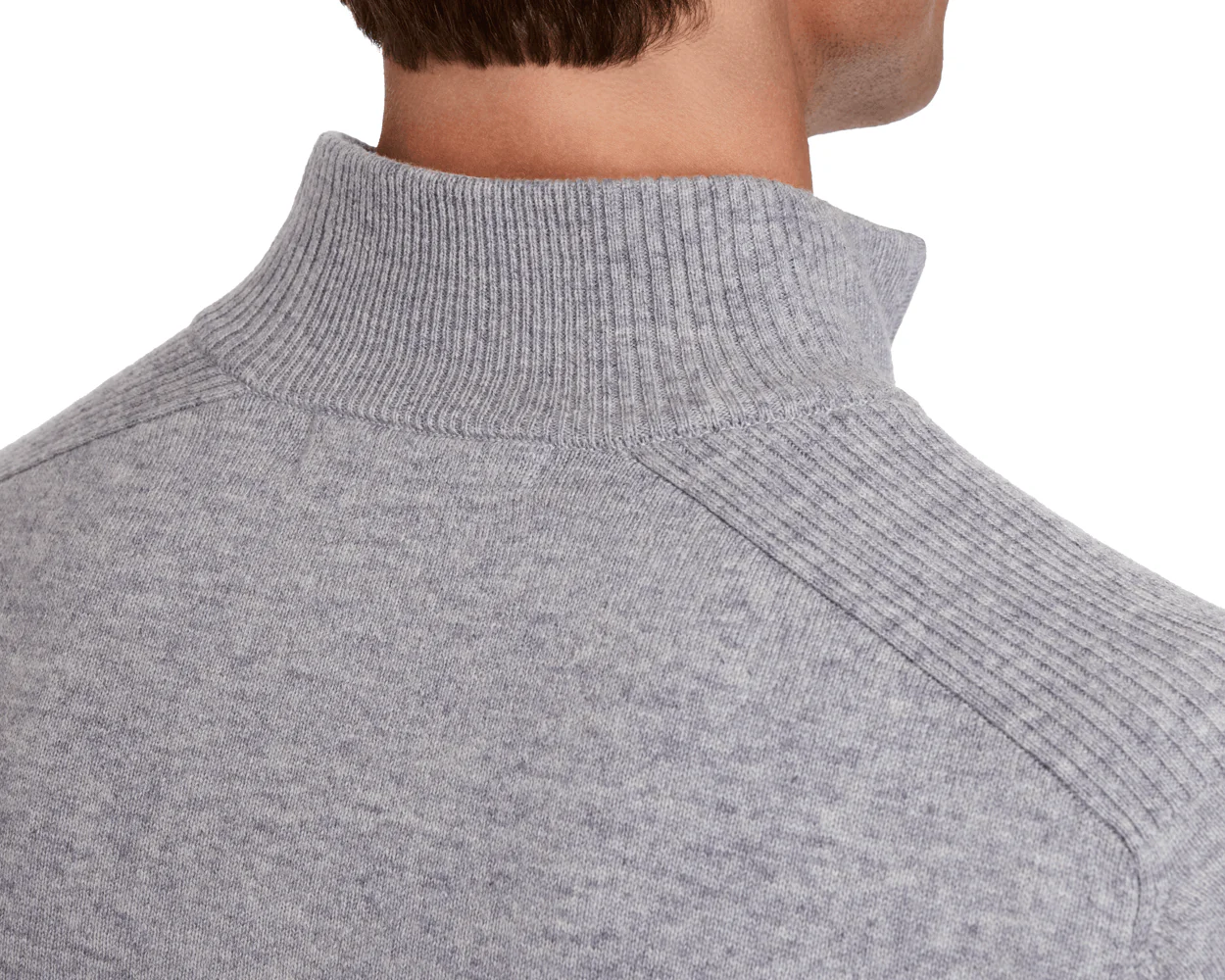 The Cunningham Quarter-Zip Sweater: Heathered Gray - Image 6