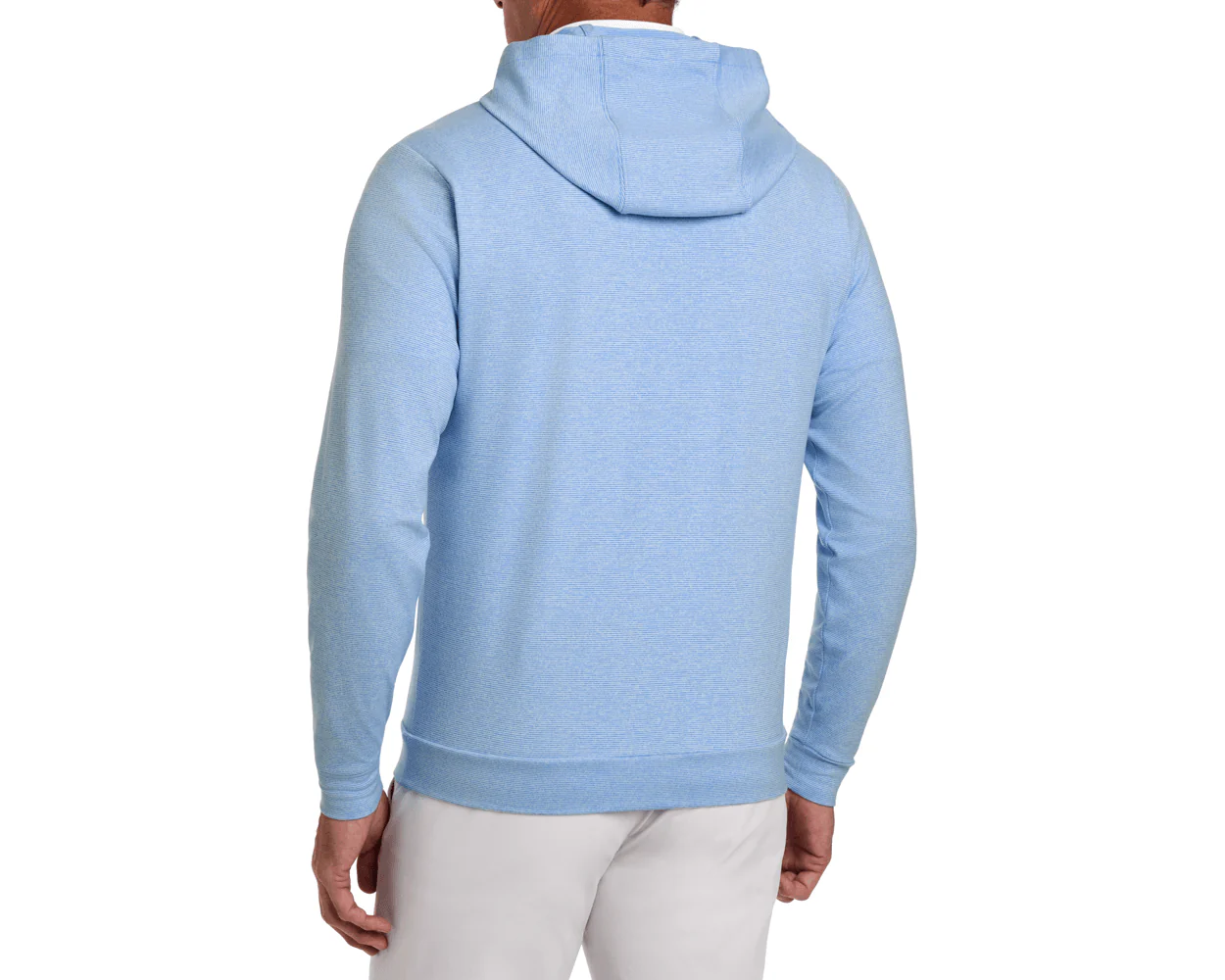The Hamilton Hoodie: Heathered Horizon Blue & White - Image 4