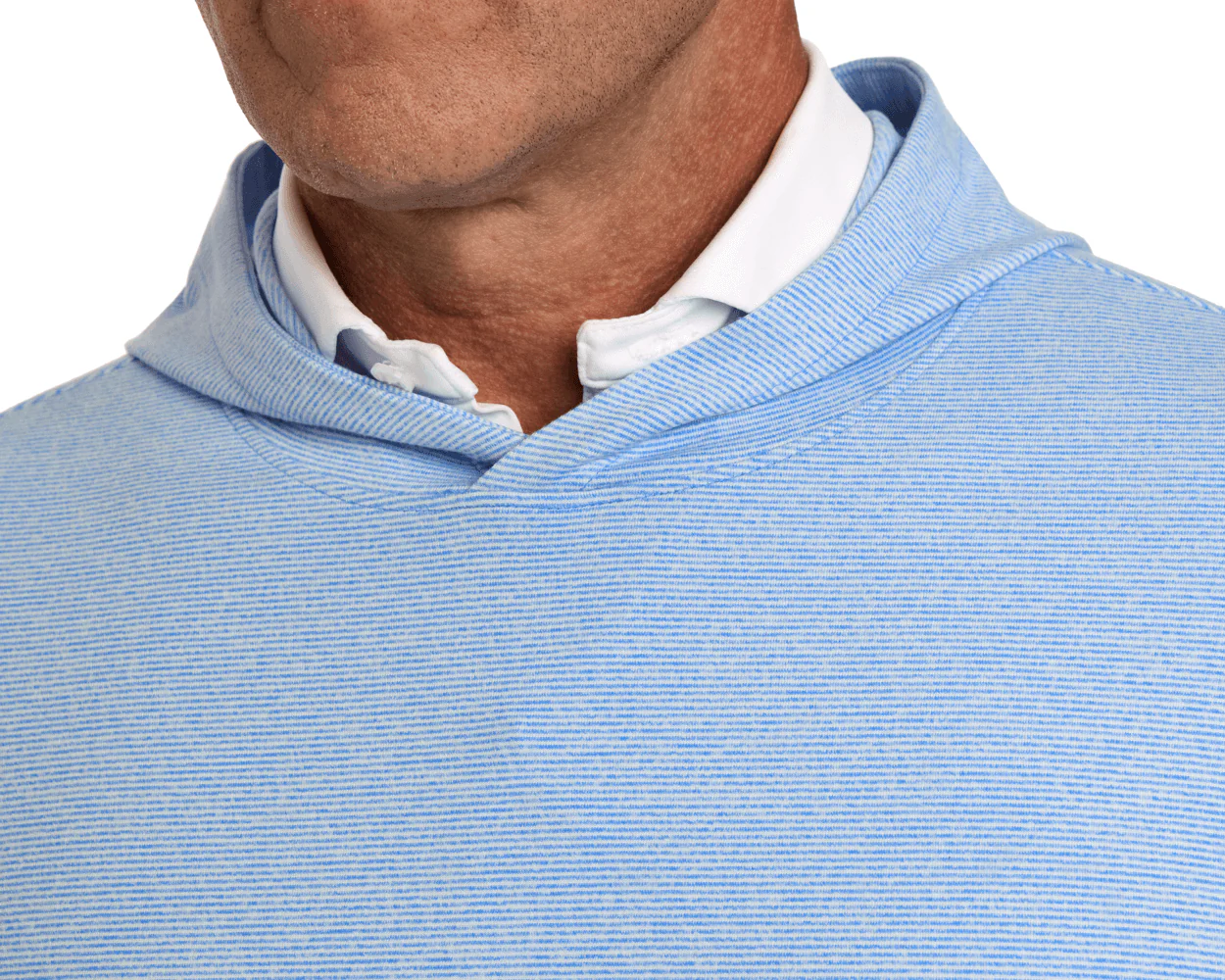 The Hamilton Hoodie: Heathered Horizon Blue & White - Image 5
