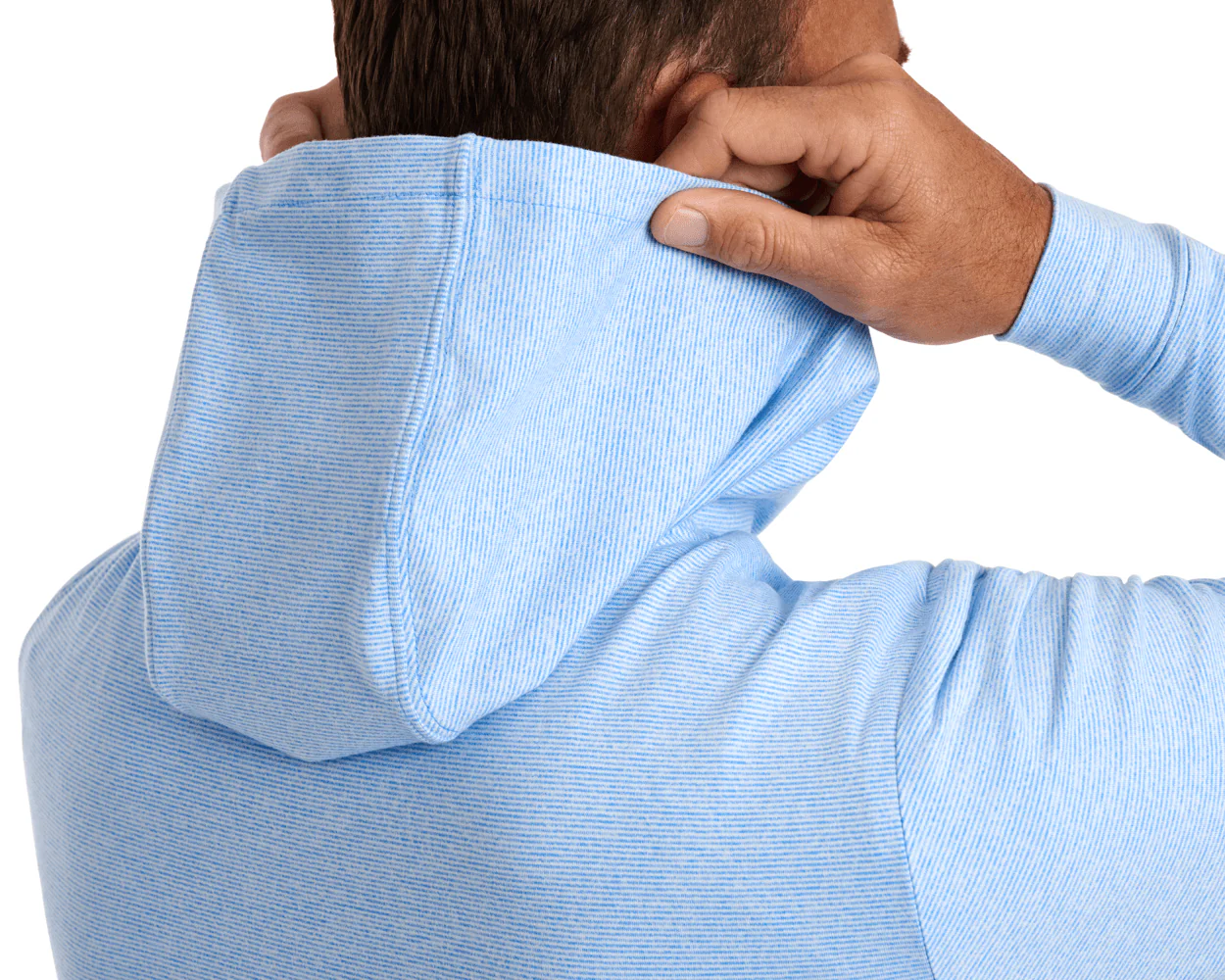 The Hamilton Hoodie: Heathered Horizon Blue & White - Image 6