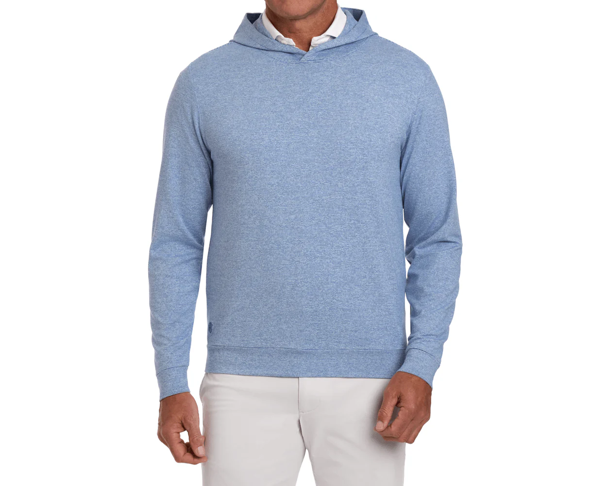 The Hamilton Hoodie: Heathered Maidstone Blue & White - Image 2