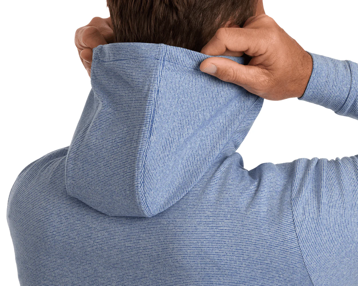 The Hamilton Hoodie: Heathered Maidstone Blue & White - Image 5