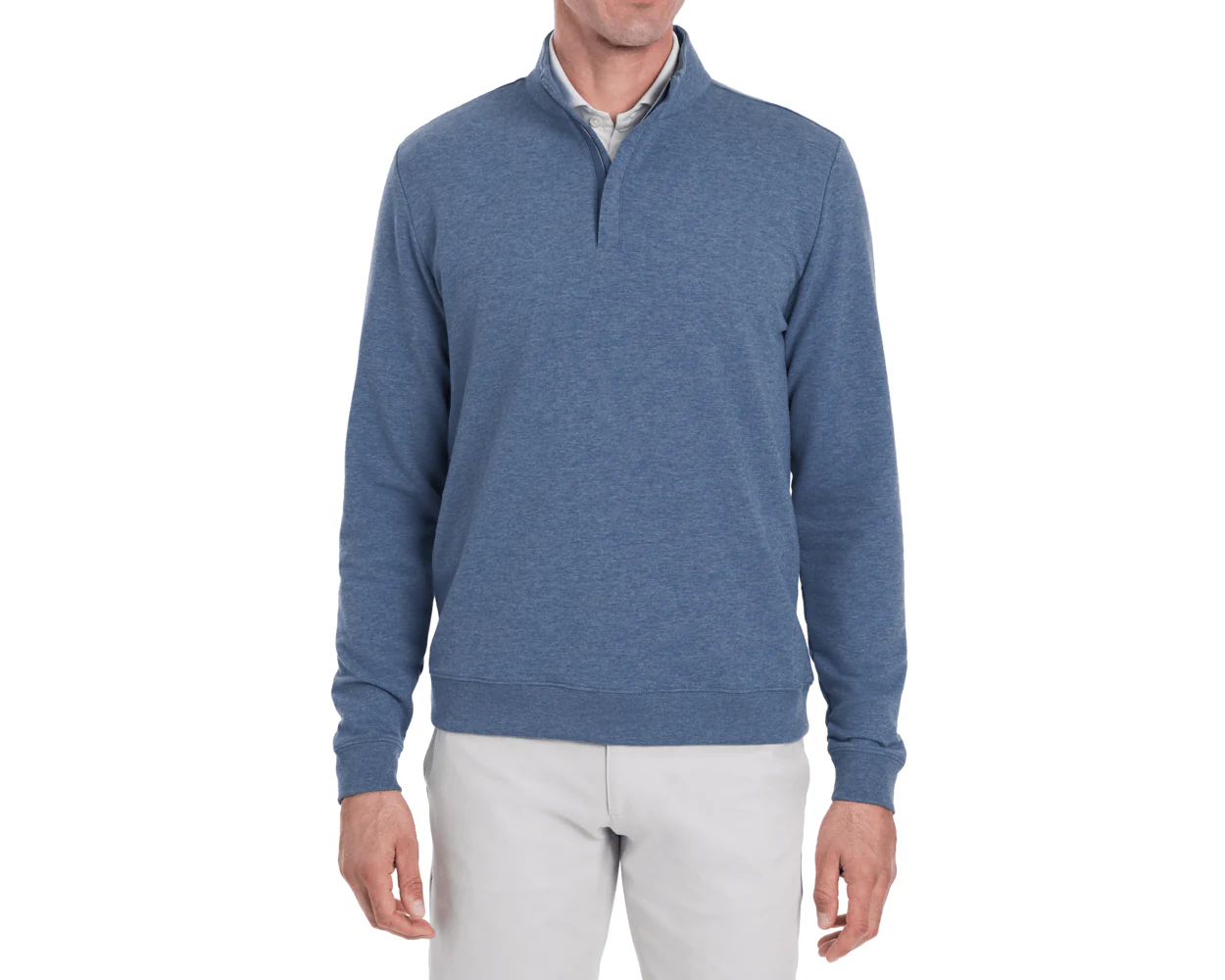 The Harper Quarter-Zip: Heathered Bedford - Image 2