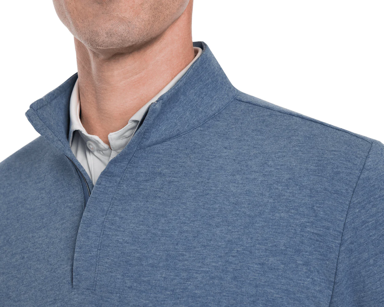 The Harper Quarter-Zip: Heathered Bedford - Image 5