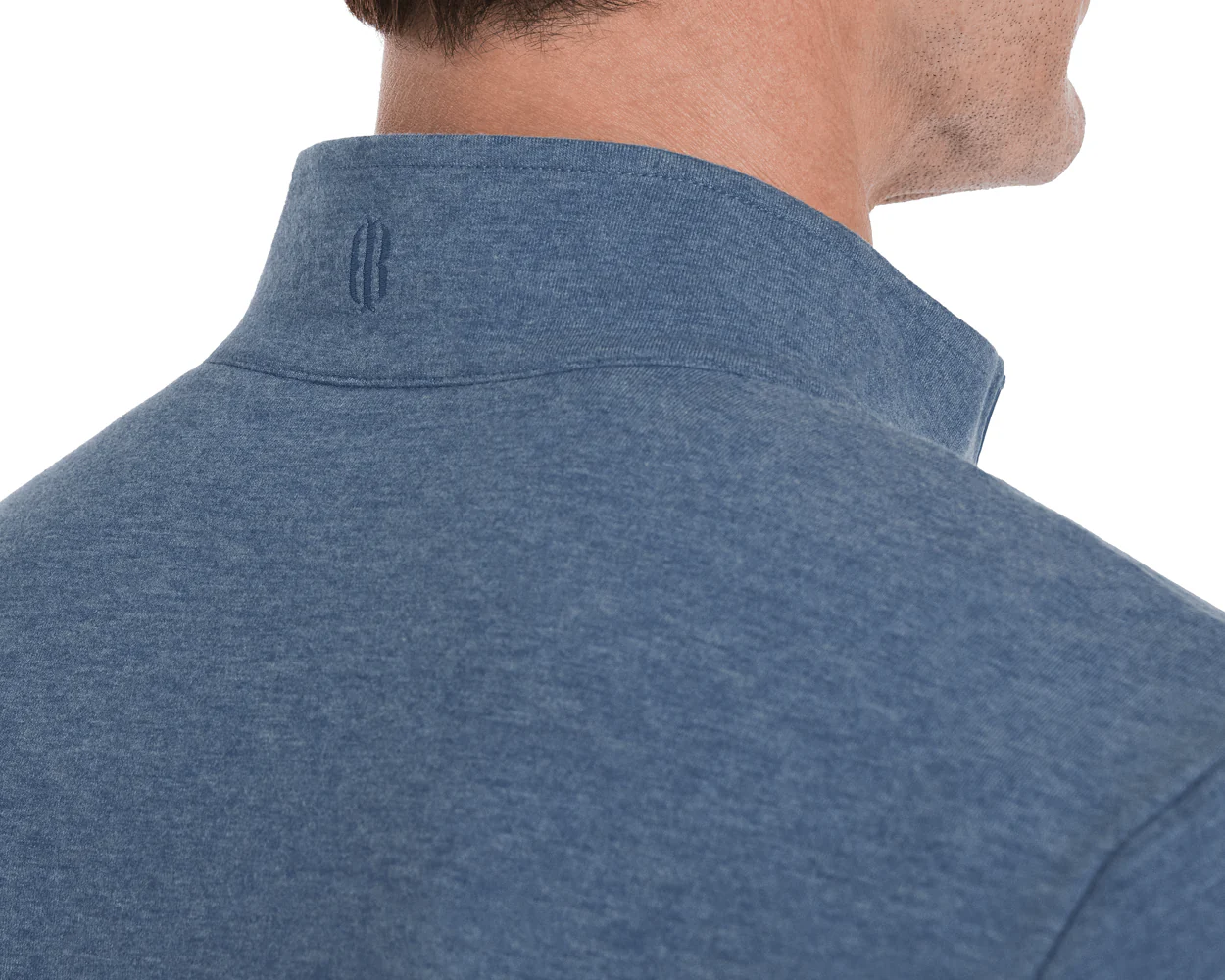 The Harper Quarter-Zip: Heathered Bedford - Image 7