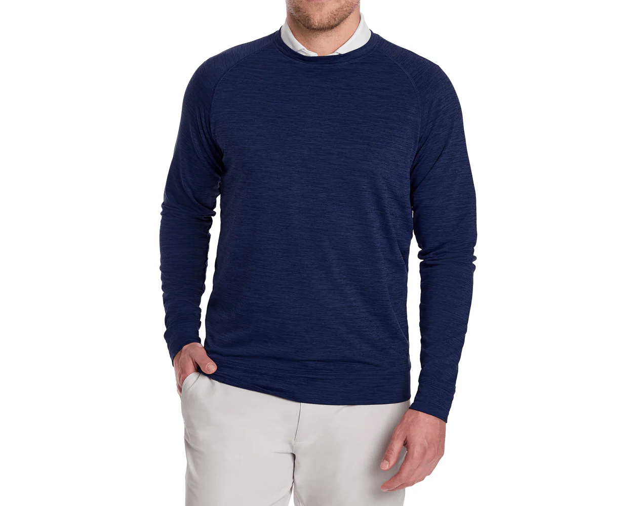 The Laidlay Crewneck: Heathered Navy - Image 2