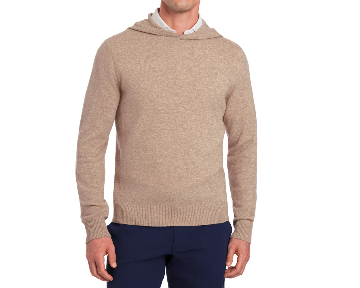 The Logan Hoodie Sweater: Heathered Dune - Image 2