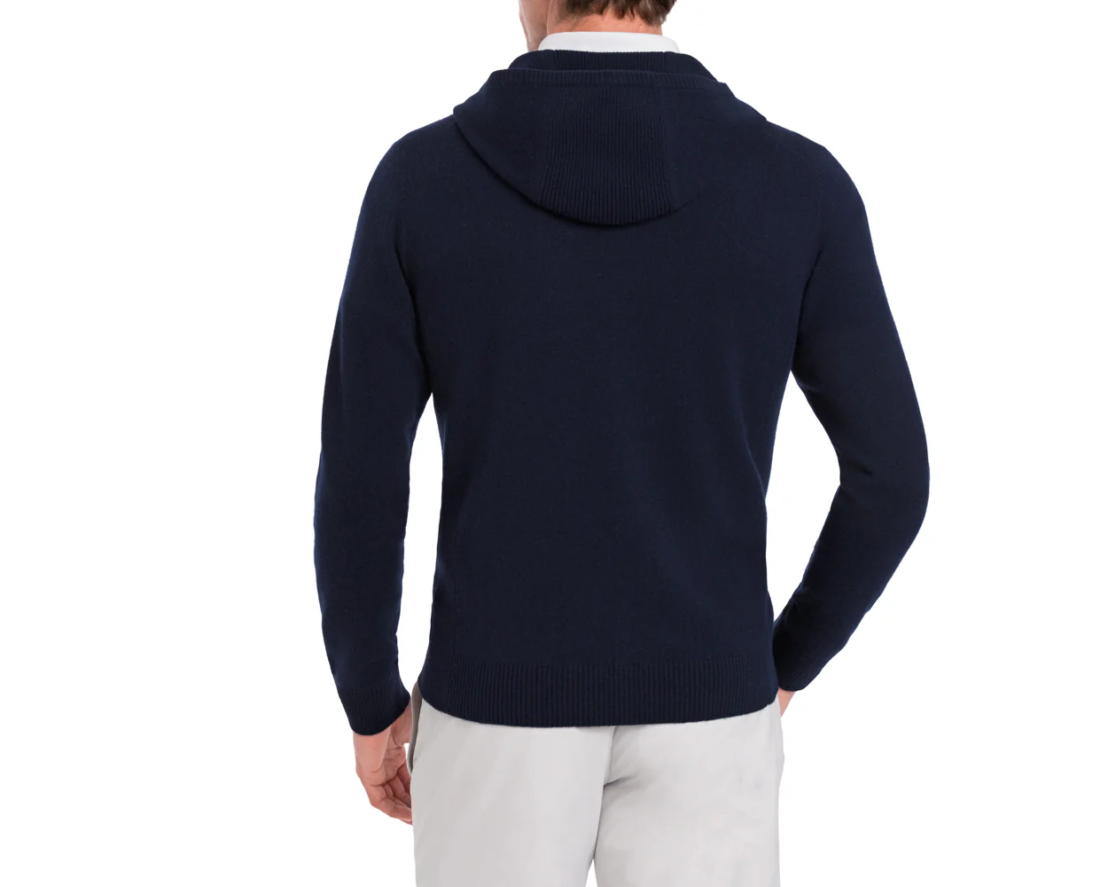 The Logan Hoodie Sweater: Heathered Navy - Image 4