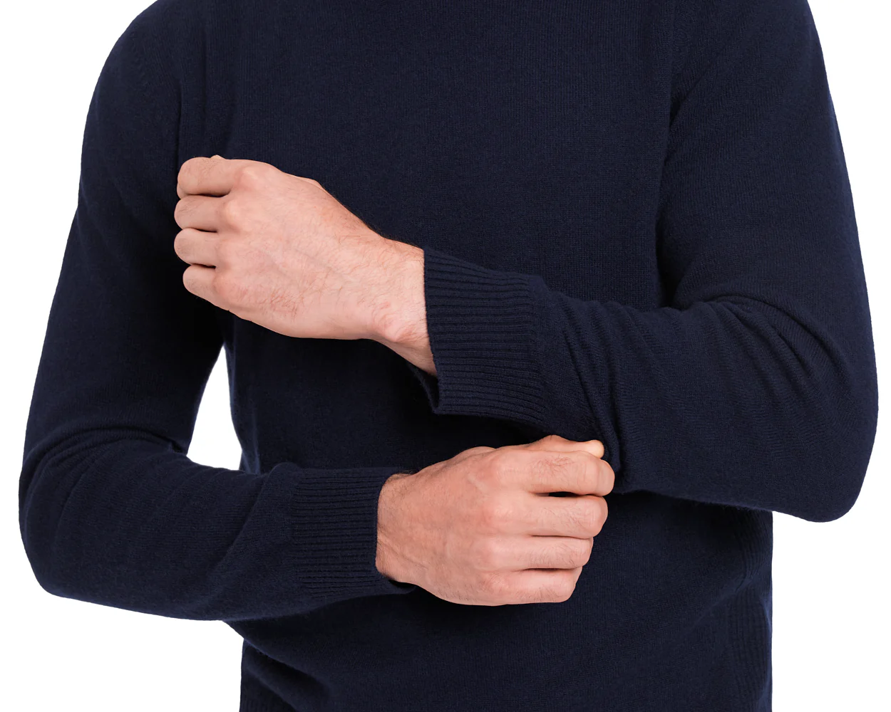 The Logan Hoodie Sweater: Heathered Navy - Image 5