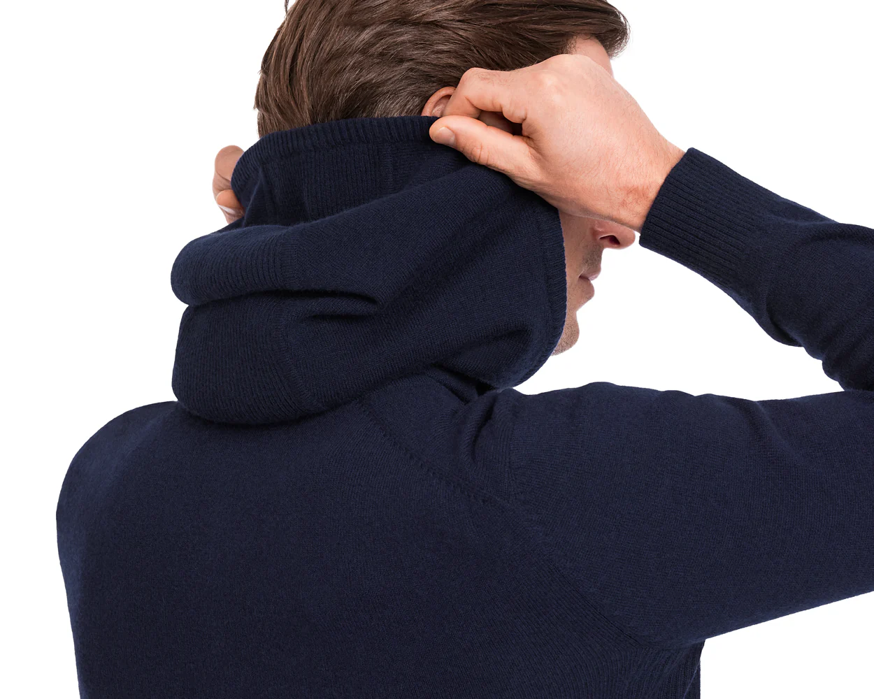 The Logan Hoodie Sweater: Heathered Navy - Image 6