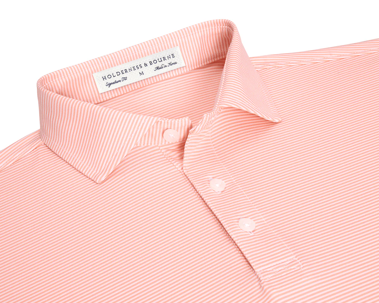 The Perkins Shirt: Nectarine & White