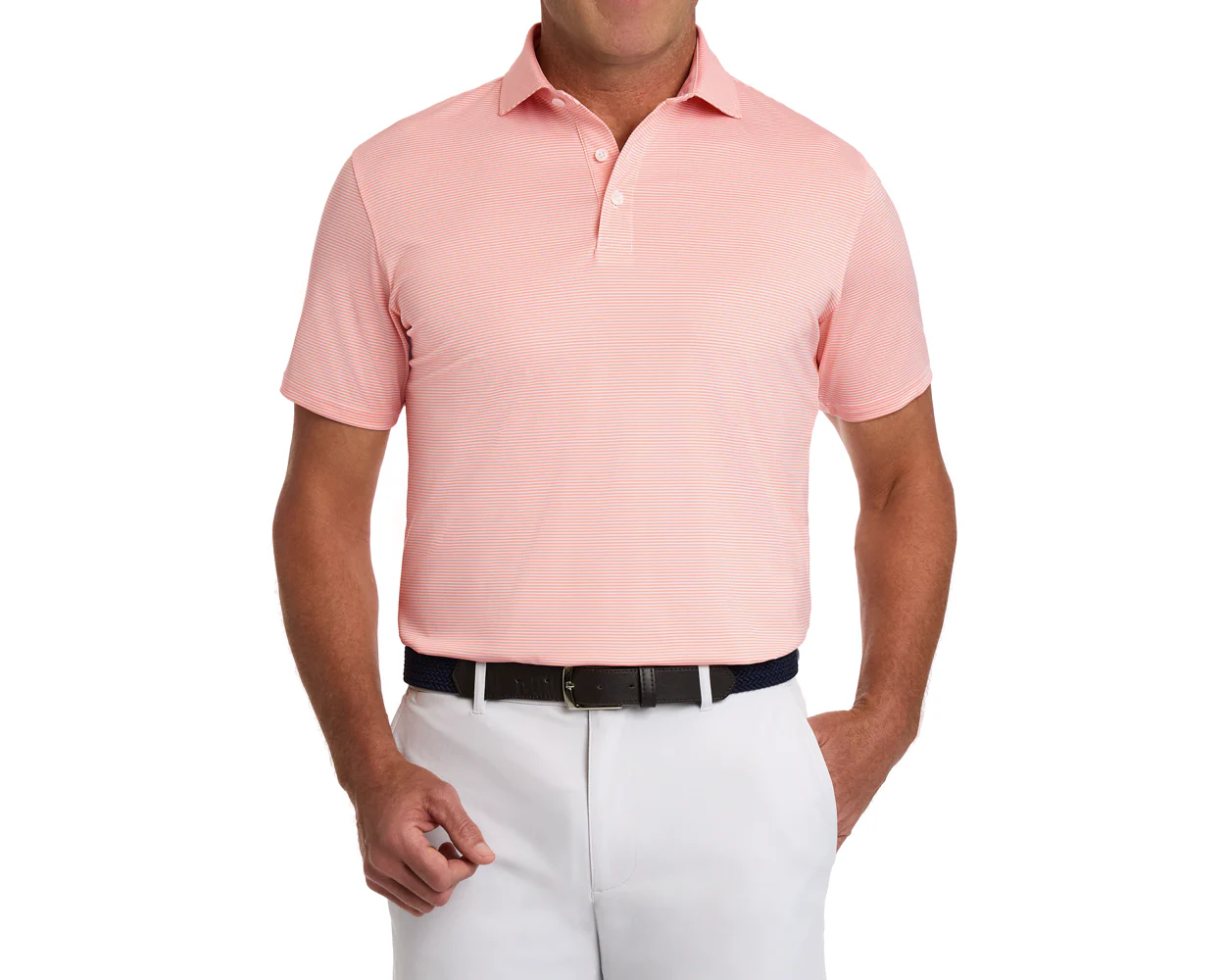 The Perkins Shirt: Nectarine & White - Image 2