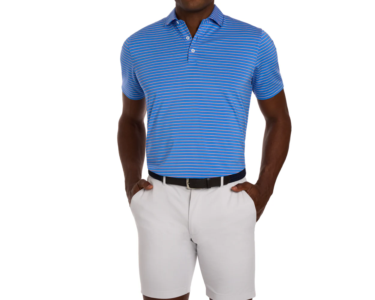 The Springer Shirt: Horizon Blue/White/Cabernet - Image 2