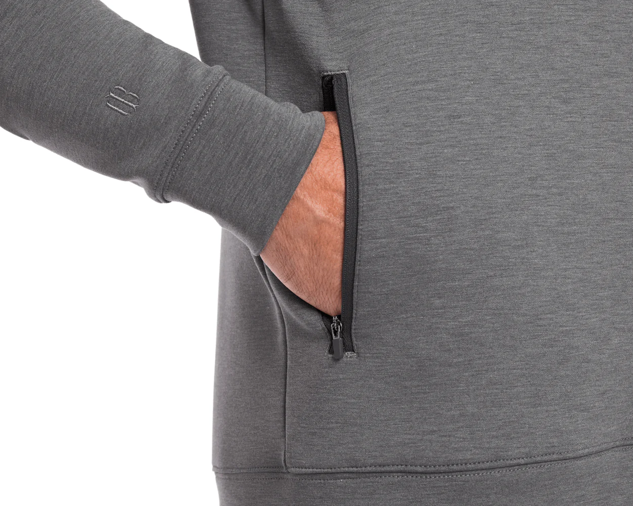 The Tilley Quarter-Zip Hoodie: Heathered Charcoal - Image 6