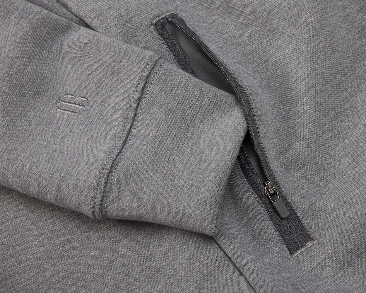 The Tilley Quarter-Zip Hoodie: Heathered Charcoal - Image 8
