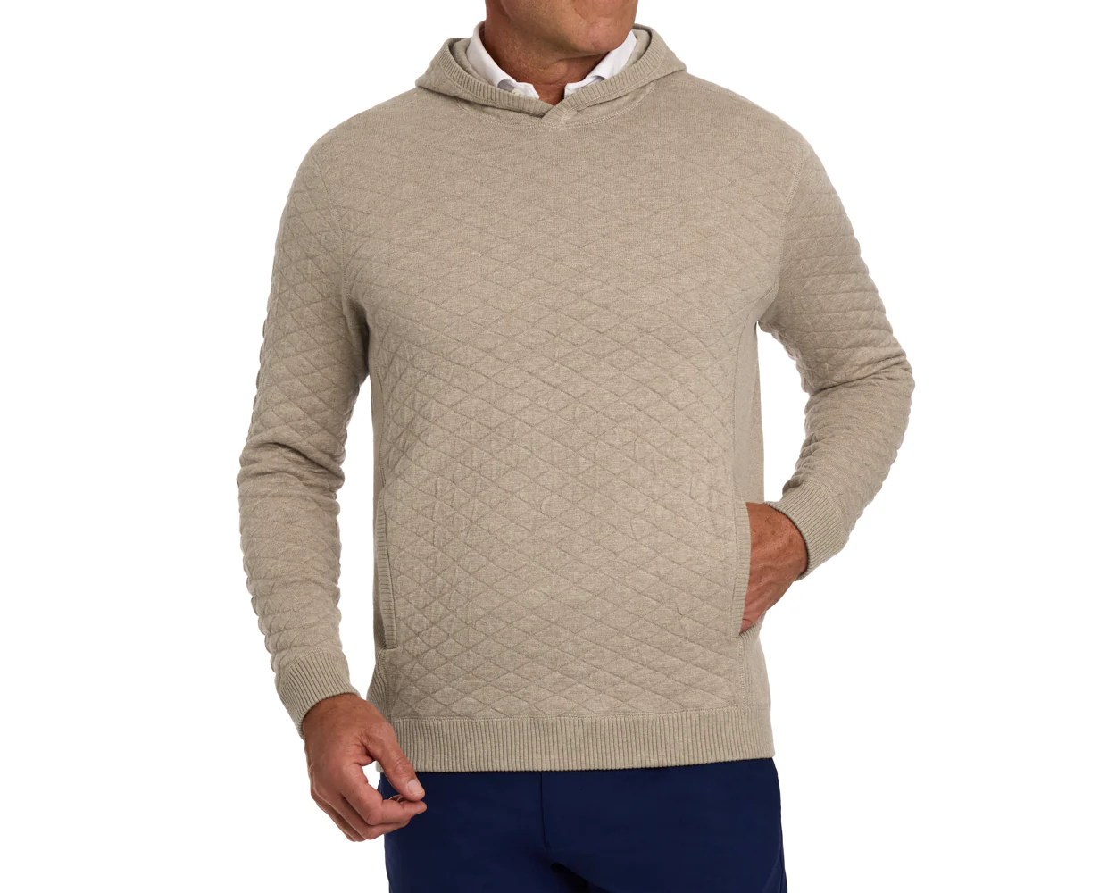 The Wallace Hoodie Sweater: Heathered Light Dune - Image 5