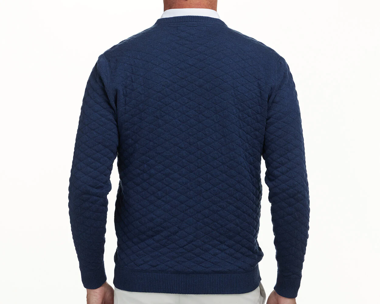 The Ward Crewneck Sweater: Heathered Navy - Image 3
