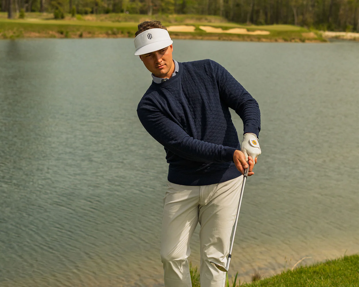The Ward Crewneck Sweater: Heathered Navy - Image 4