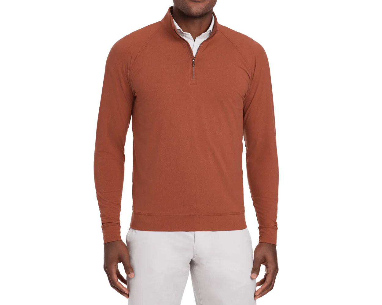 The Westland Quarter-Zip: Heathered Russet - Image 2