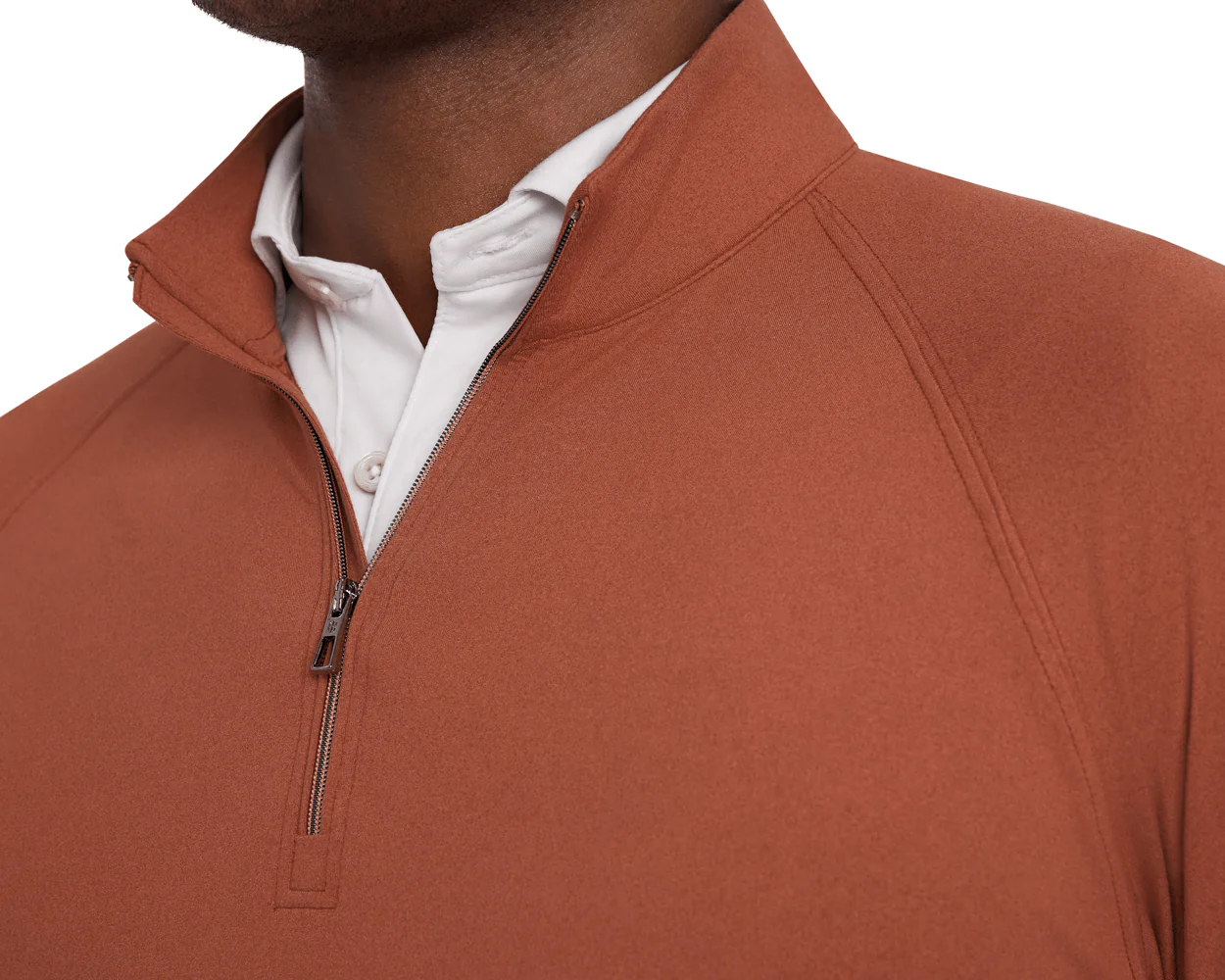 The Westland Quarter-Zip: Heathered Russet - Image 5