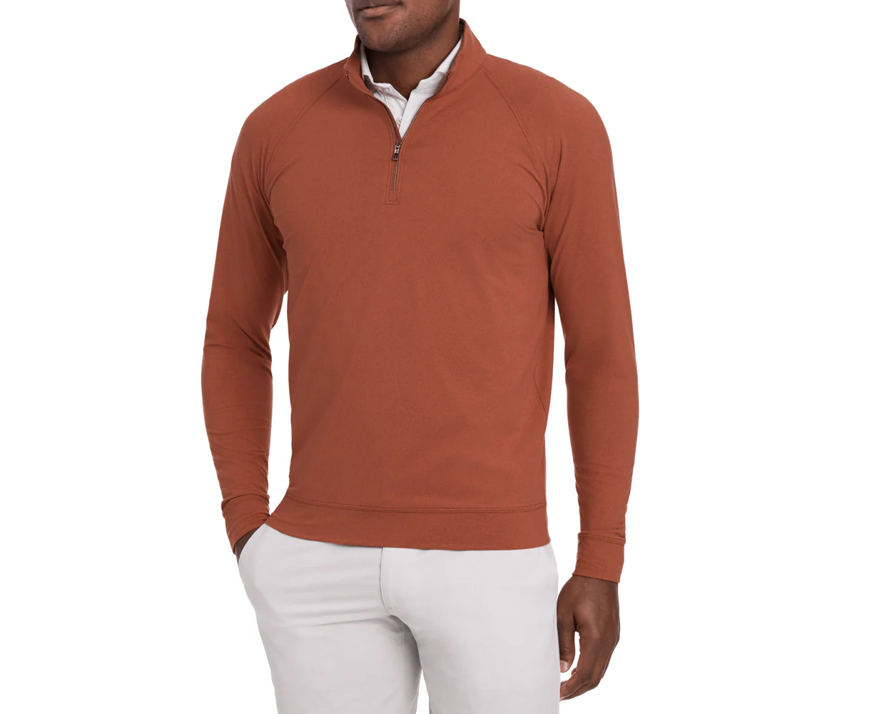 The Westland Quarter-Zip: Heathered Russet - Image 7