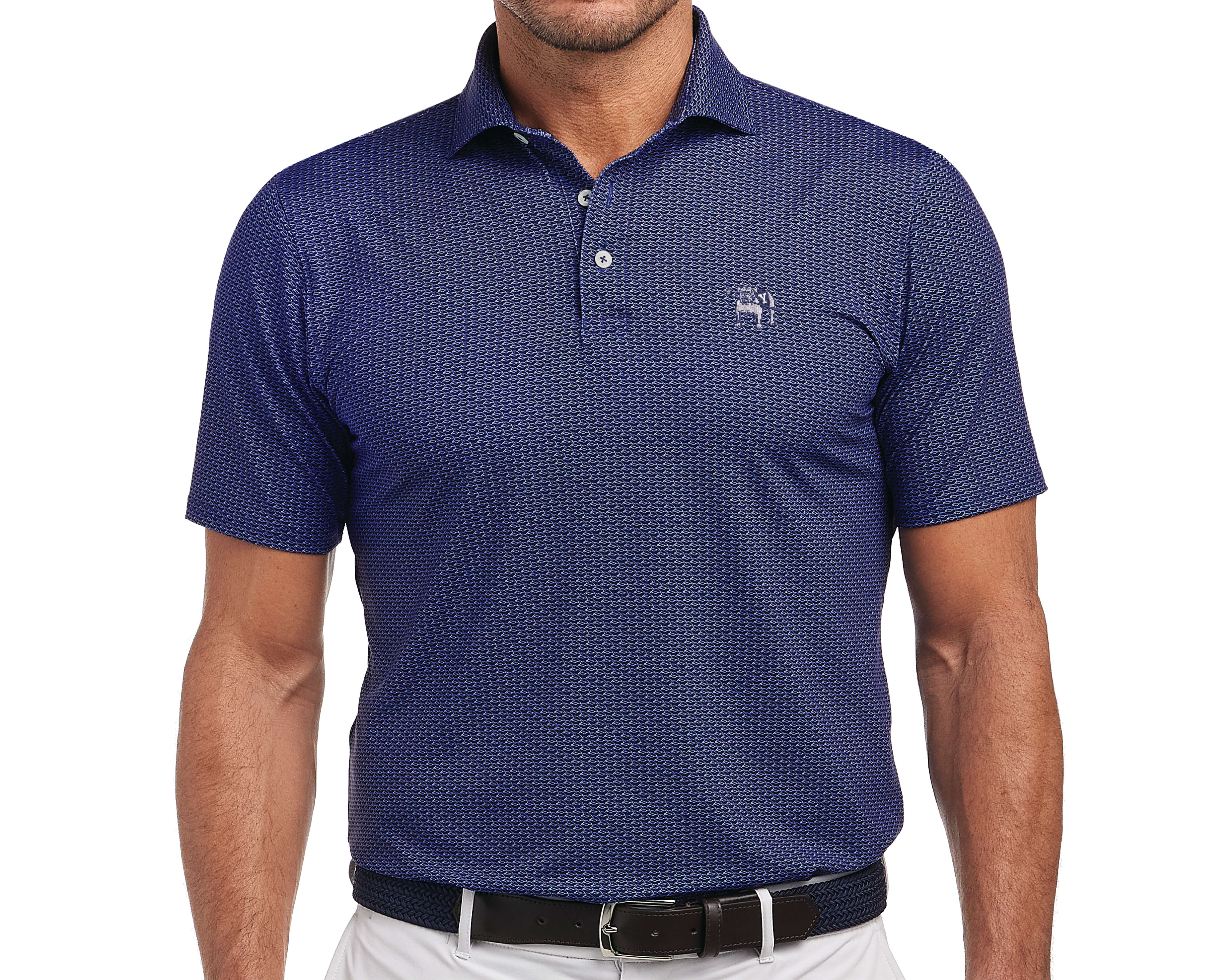 Yale Golf Course Frame Shirt: Navy & White - Image 2