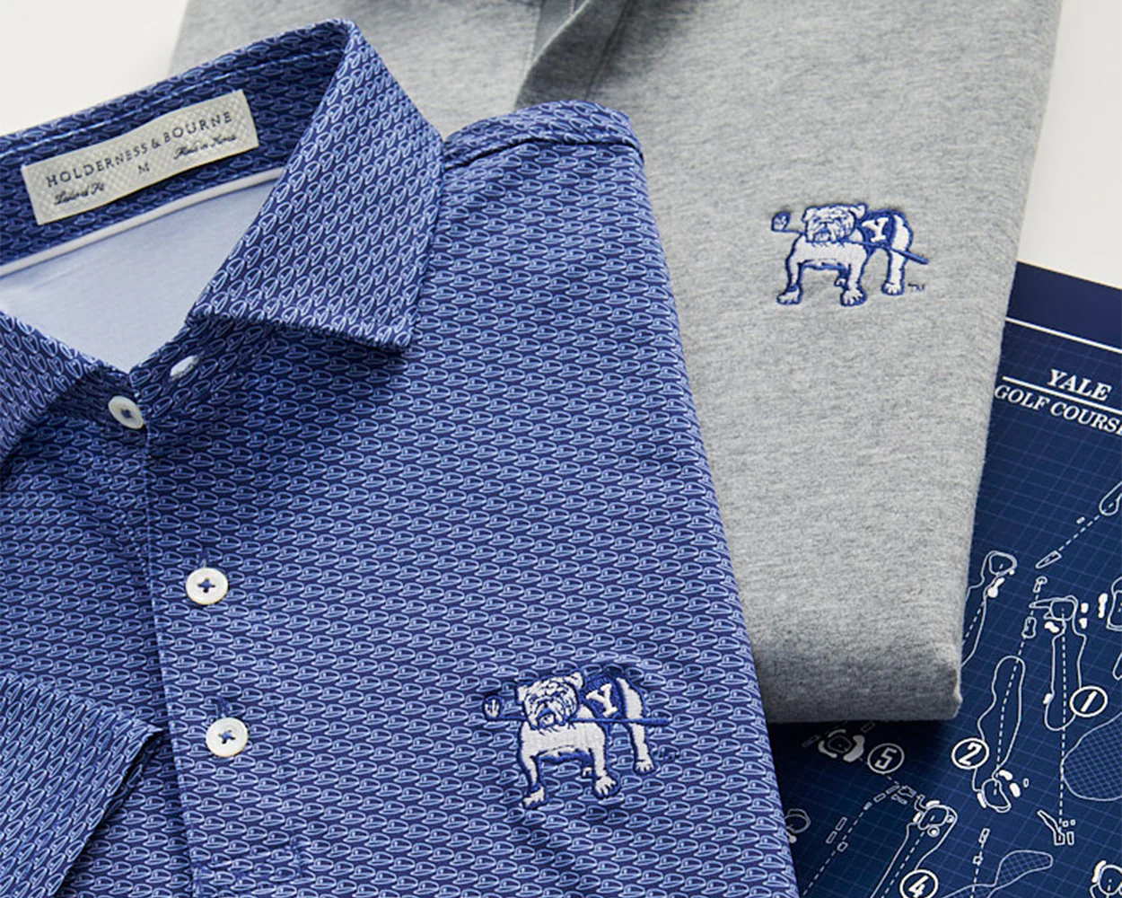 Yale Golf Course Frame Shirt: Navy & White - Image 3