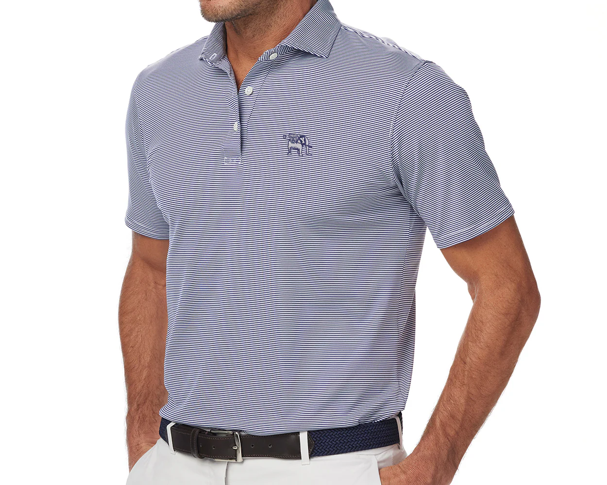Yale Golf Course Perkins Shirt: Navy & White - Image 2